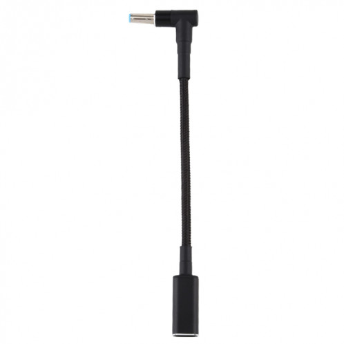 PD 100W 18,5-20V 4,5 x 0,6 mm coude vers adaptateur USB-C / Type-C Câble tresse en nylon pour HP SH11941697-05
