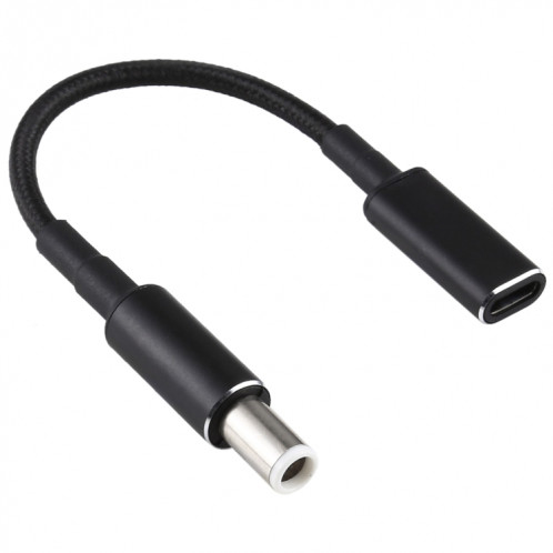 PD 100W 18,5-20V 7,4 x 0,6 mm vers adaptateur USB-C / Type-C Câble tresse en nylon pour Dell SH119586-05