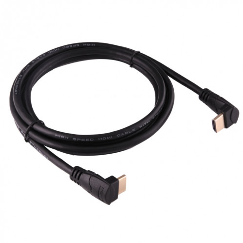 1.8m 4K * 2K HDMI 2.0 version à grande vitesse 90 degrés angle droit HDMI mâle à 90 degrés angle droit HDMI mâle câble avec Ethernet SH12551049-04