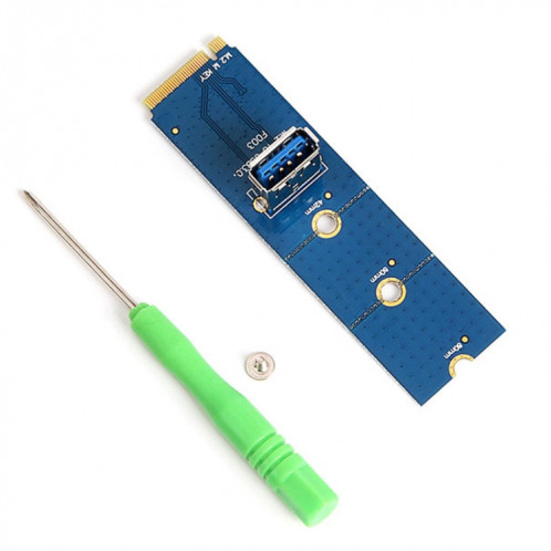 Convertisseur de fente USB 3.0 NGFF M.2 vers PCI-E X16 avec tournevis (bleu) SU332L1569-04