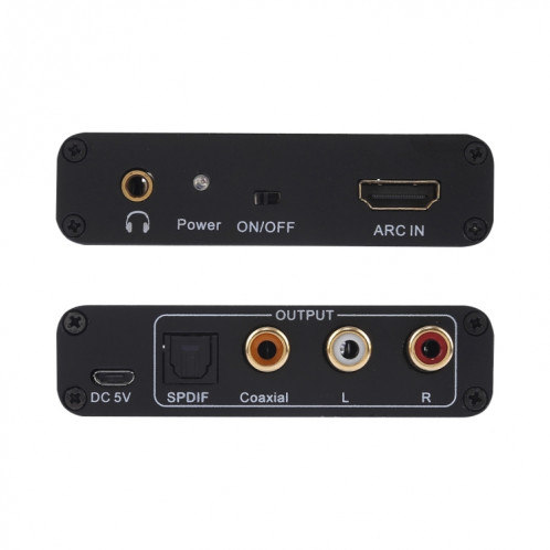 Extracteur audio 192KHz ARC HDMI ARC vers SPDIF + Adaptateur de canal retour audio convertisseur coaxial + L / R SH13571008-010