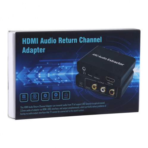 Extracteur audio 192KHz ARC HDMI ARC vers SPDIF + Adaptateur de canal retour audio convertisseur coaxial + L / R SH13571008-010