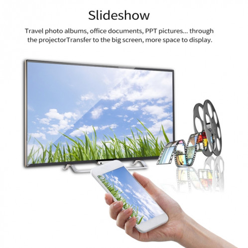 MiraScreen G2 WiFi WiFi WiFi Dongle Récepteur Dongle Airplay Miracast DLNA 4K UHD RK3660 TV Stick pour iPhone, Samsung et autres smartphones (Noir) SH504B405-08