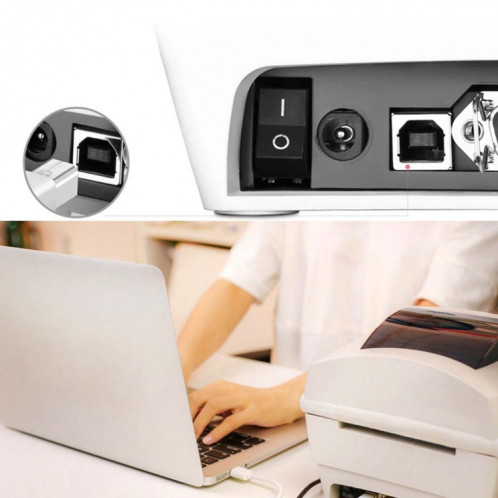 Câble d'extension d'imprimante USB BM à BF avec trou de vis, longueur: 1m SH1517812-05