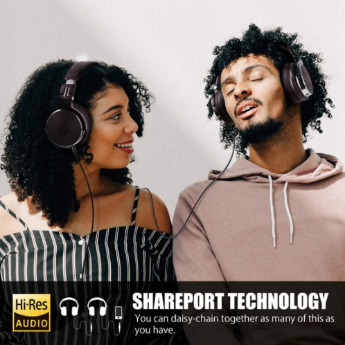 Casque câblé sur la tête Oneodio Pro-30 avec microphone (brun) SO589Z233-06