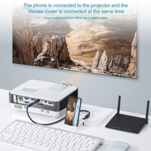 THT-020-1 Convertisseur d'écran HD multifonctionnel HD avec fonction de carte réseau et base de charge SH1606840-07