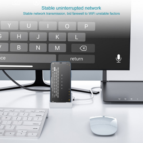THT-020-1 Convertisseur d'écran HD multifonctionnel HD avec fonction de carte réseau et base de charge SH1606840-07