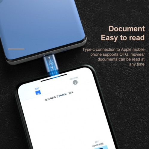 USB-C / TYPE-C Homme à 8 broches Chargement mâle + Transmission de données + adaptateur OTG SH16401232-07