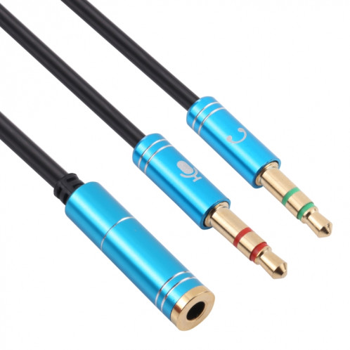 Câble adaptateur mâle de 3,5 mm à 2 x 3,5 mm (bleu) SH651L705-06