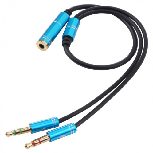 Câble adaptateur mâle de 3,5 mm à 2 x 3,5 mm (bleu) SH651L705-06