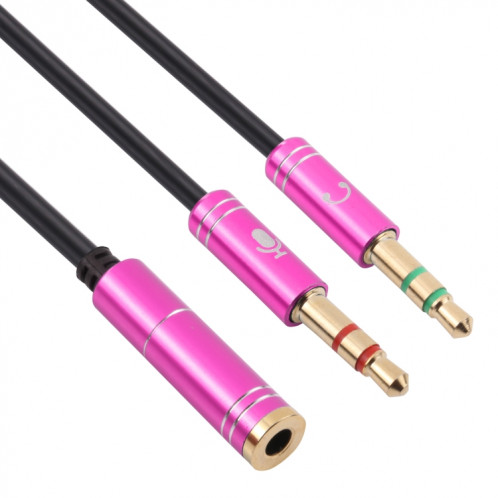 Câble adaptateur mâle de 3,5 mm à 2 x 3,5 mm (rouge rose) SH51RR1169-06