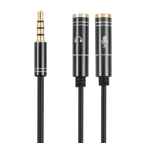 2 x câble d'adaptateur mâle femelle de 3,5 mm à 3,5 mm (noir) SH652B1746-06