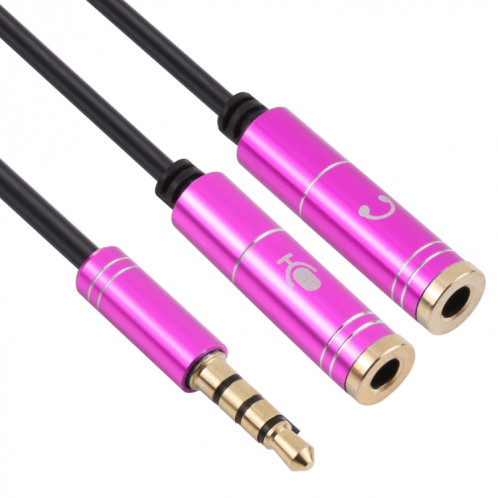 Câble adaptateur mâle de 2 x 3,5 mm à 3,5 mm (rouge rose) SH52RR517-06