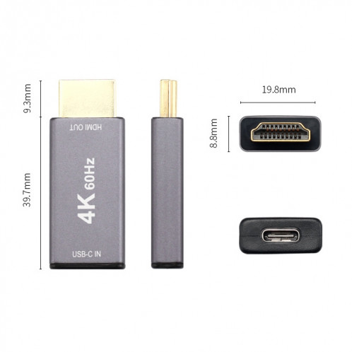 USB 3.1 Adaptateur mâle de type-C / USB-C femelle à HDMI SH6615302-07
