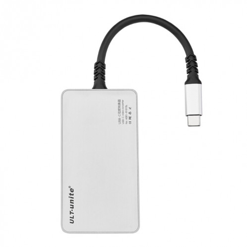 ULT-UNITE 5 en 1 USB-C / TYPE-C à 3.5mm Audio + VGA + DP + HDMI + Port PD Adaptateur de moyeu multifonctionnel (blanc) SU663W1188-07