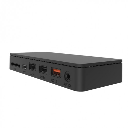 ONTE OT-65002 12 en 1 type multifonctionnel de type-C + USB + RJ45 + station d'accueil HDMI (Noir) SO671B1074-013