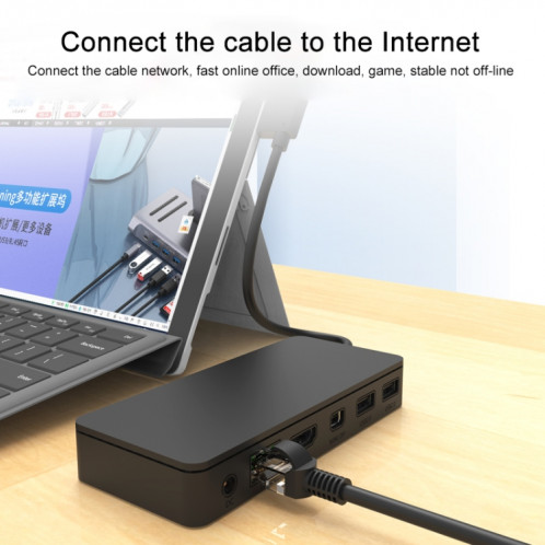 ONTE OT-65002 12 en 1 type multifonctionnel de type-C + USB + RJ45 + station d'accueil HDMI (Noir) SO671B1074-013