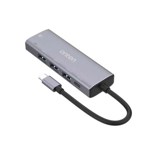 ONTEN OT-95123 5 en 1 Station d'accueil HDMI Type-C + USB + HDMI, Longueur du câble: 145mm (argent) SO672S13-016