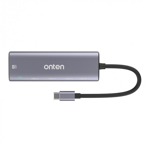 ONTEN OT-95123 5 en 1 Station d'accueil HDMI Type-C + USB + HDMI, Longueur du câble: 145mm (argent) SO672S13-016