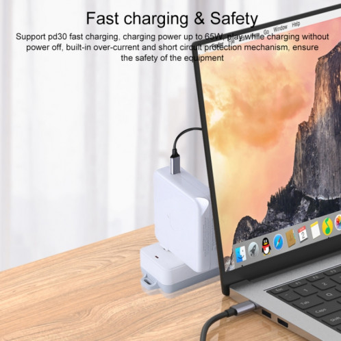 ONTEN OT-95123 5 en 1 Station d'accueil HDMI Type-C + USB + HDMI, Longueur du câble: 145mm (argent) SO672S13-016