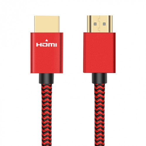 Tête plaquée or ult-unite HDMI 2.0 Câble tressé de nylon mâle à mâle, longueur de câble: 1,2 m (rouge) SU674R1151-06