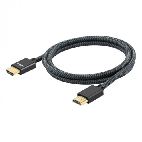 Tête plaquée or ult-unite HDMI 2.0 Homme à câble tressé en nylon mâle, longueur de câble: 2m (noir) SU675B69-06