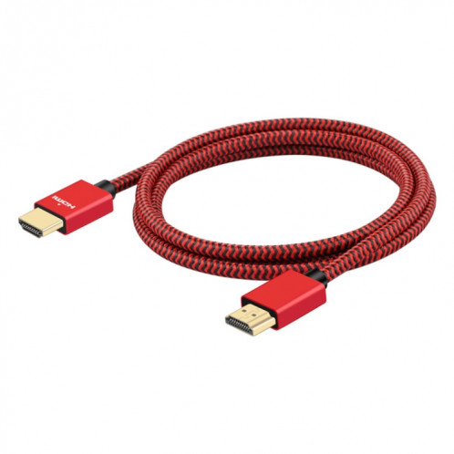 Tête plaquée doré ultime HDMI 2.0 mâle au câble tressé en nylon mâle, longueur de câble: 2m (rouge) SU675R299-06