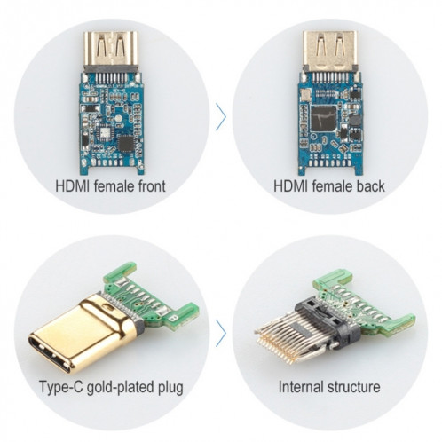 4K 60HZ USB-C / Câble d'adaptateur femelle HDMI HDMI SH16961928-06