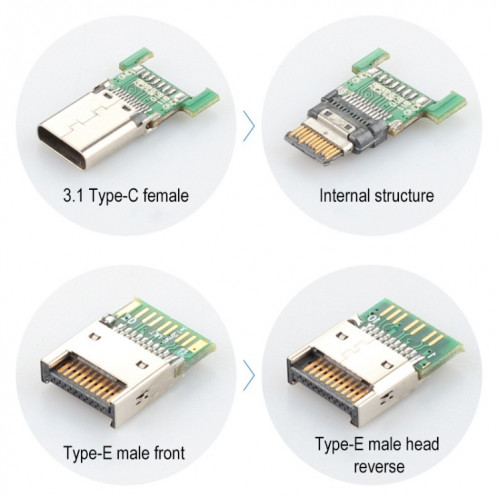 USB 3.1 Type-E au câble de défilement USB-C / Type-C SH1703929-05