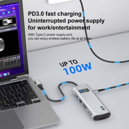 Adaptateur HUB pour Station d'accueil intelligente Z261, coude 12 en 1 USB-C/Type-C vers USB MST SH17691737-011