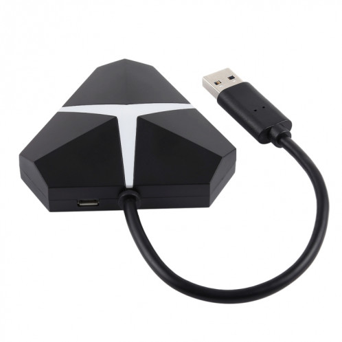 Adaptateur de concentrateur USB 3.0 à 4 ports Super Speed ​​5 Gbps, longueur de câble: environ 20 cm (noir) SH17741642-08