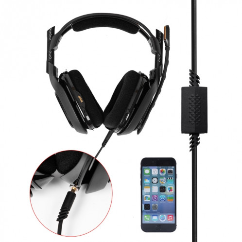 ZS0179 Câble audio Headphone de jeu pour Logitech ARRO A10 A40, PS4, Longueur du câble: 2M SH18061990-05