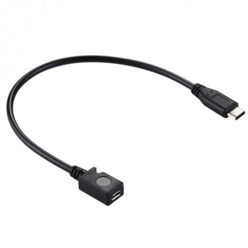 Adaptateur de câble USB-C / Type-C 3.0 mâle vers micro USB femelle, Câble adaptateur USB-C / Type-C 3.0 mâle vers micro USB femelle, longueur : 29 cm SH1851966-04