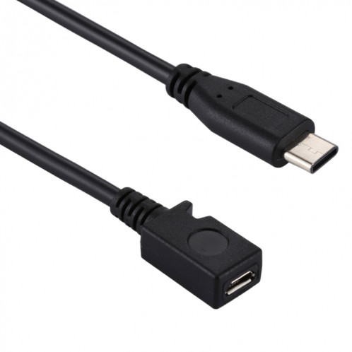 Adaptateur de câble USB-C / Type-C 3.0 mâle vers micro USB femelle, Câble adaptateur USB-C / Type-C 3.0 mâle vers micro USB femelle, longueur : 29 cm SH1851966-04