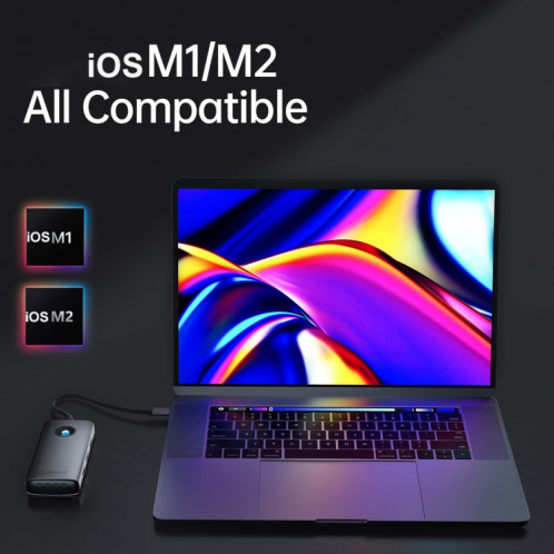 Station d'accueil multifonction ORICO PW11-5P Type-C / USB-C 5-en-1 5 Gbps (gris foncé) SO78DG967-014
