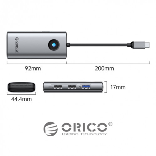 Station d'accueil multifonction ORICO PW11-5P Type-C / USB-C 5-en-1 5Gbps (Argent) SO878S732-014