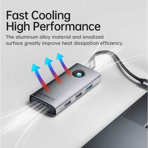 Station d'accueil multifonction ORICO PW11-6P Type-C / USB-C 6-en-1 5Gbps (Argent) SO879S132-013