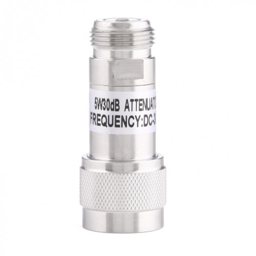 Atténuateur de gain de fréquence 5W 30dBi N femelle à N mâle DC-13GHz (Argent) S5884S317-07