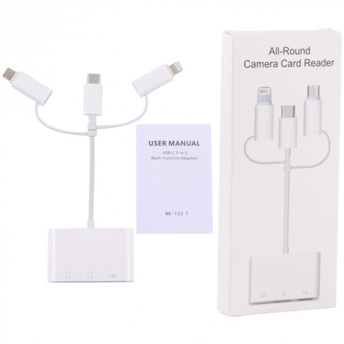 NK 103T 8 broches + USB-C / Type-C + micro USB à l'adaptateur de caméra USB + SD / TF SH1907985-07