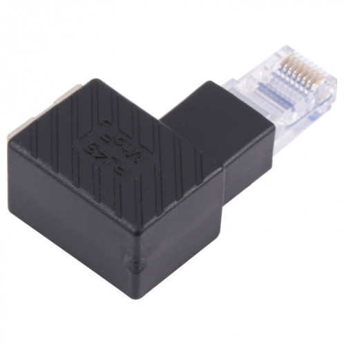 Convertisseur de mâle RJ45 à femelle 90 degrés Adaptateur d'extension pour CAT5 CAT6 LAN Câble réseau Ethernet SH19161575-05