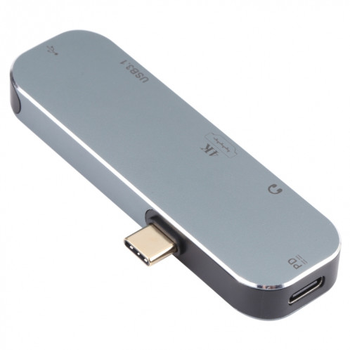 5 in 1 USB-C / Type-C Male to PD USB-C / Type-C Charging + 3.5mm AUX + 4K HDMI + USB 3.1 + USB Female Adapter SH19231535-04