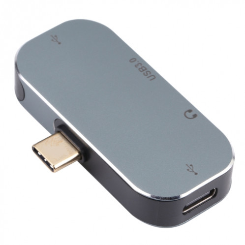 4 in 1 USB-C / Type-C Male to USB-C / Type-C + 3.5mm AUX + USB 3.0 + USB Female Adapter SH192456-04