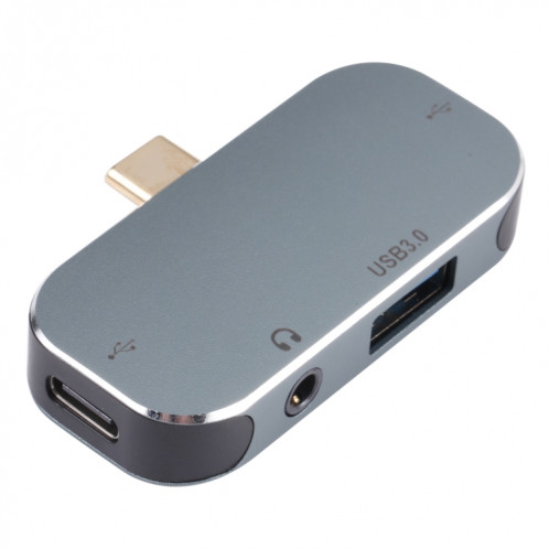 4 in 1 USB-C / Type-C Male to USB-C / Type-C + 3.5mm AUX + USB 3.0 + USB Female Adapter SH192456-04