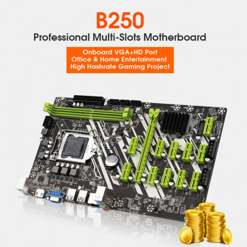 ETH-B250 2 X DDR4 PROFESSIONNELL MULTI-Slots Motherboard SH1979117-07