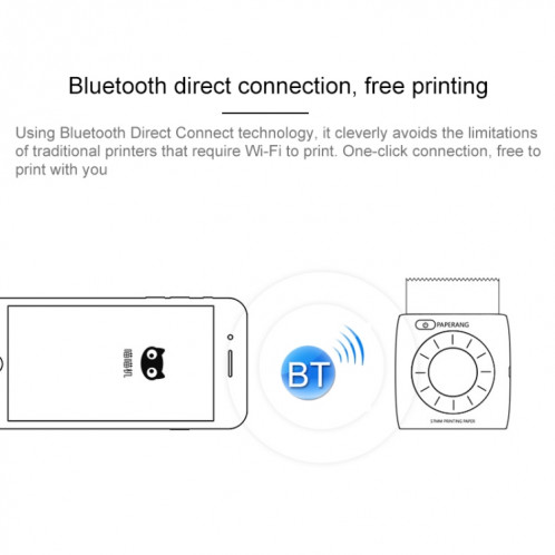 Imprimante Bluetooth portable PAPERANG P2 pour imprimante thermique SH2001295-016