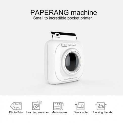 PAPERANG P1 Portable Bluetooth Printer Imprimante de connexion sans fil pour téléphone photo thermique SH2003255-08