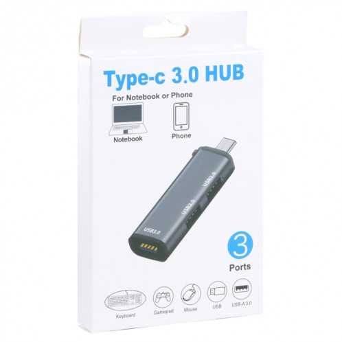 3 ports USB 2.0 x 2 + USB 3.0 à l'adaptateur Hub USB-C / C / C SH2008672-06