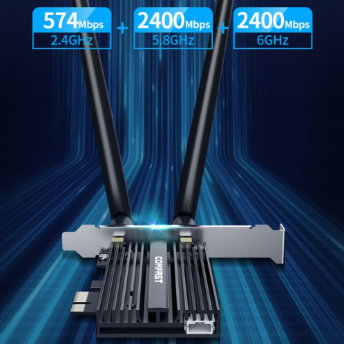 CONFASD AX200 PRO + 5374MBPS Carte réseau sans fil à haute vitesse PCIE SC2012427-07