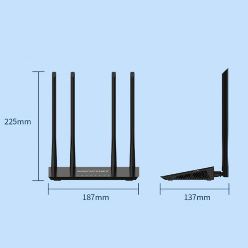 Routeurs sans fil, Comfast CF-WR619AC V2 1200MBPS Dual Band Routeur sans fil SC2016831-07