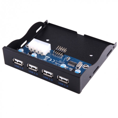 3.5 pouces Floppy Expansion Bay Panneau avant 4 Ports USB 2.0 HUB Adaptateur Connecteur (Noir) S3052B1171-07